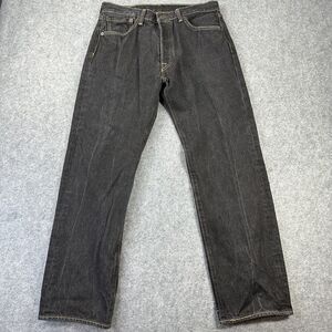 Levis 501 Jeans Mens 31x29 Blue Dark Wash Straight Leg Denim Button Fly Classic